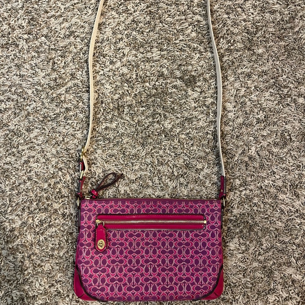 NEW Pink and Gold Coach Crossbody